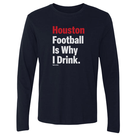 Houston Football Men's Long Sleeve T-Shirt | 500 LEVEL