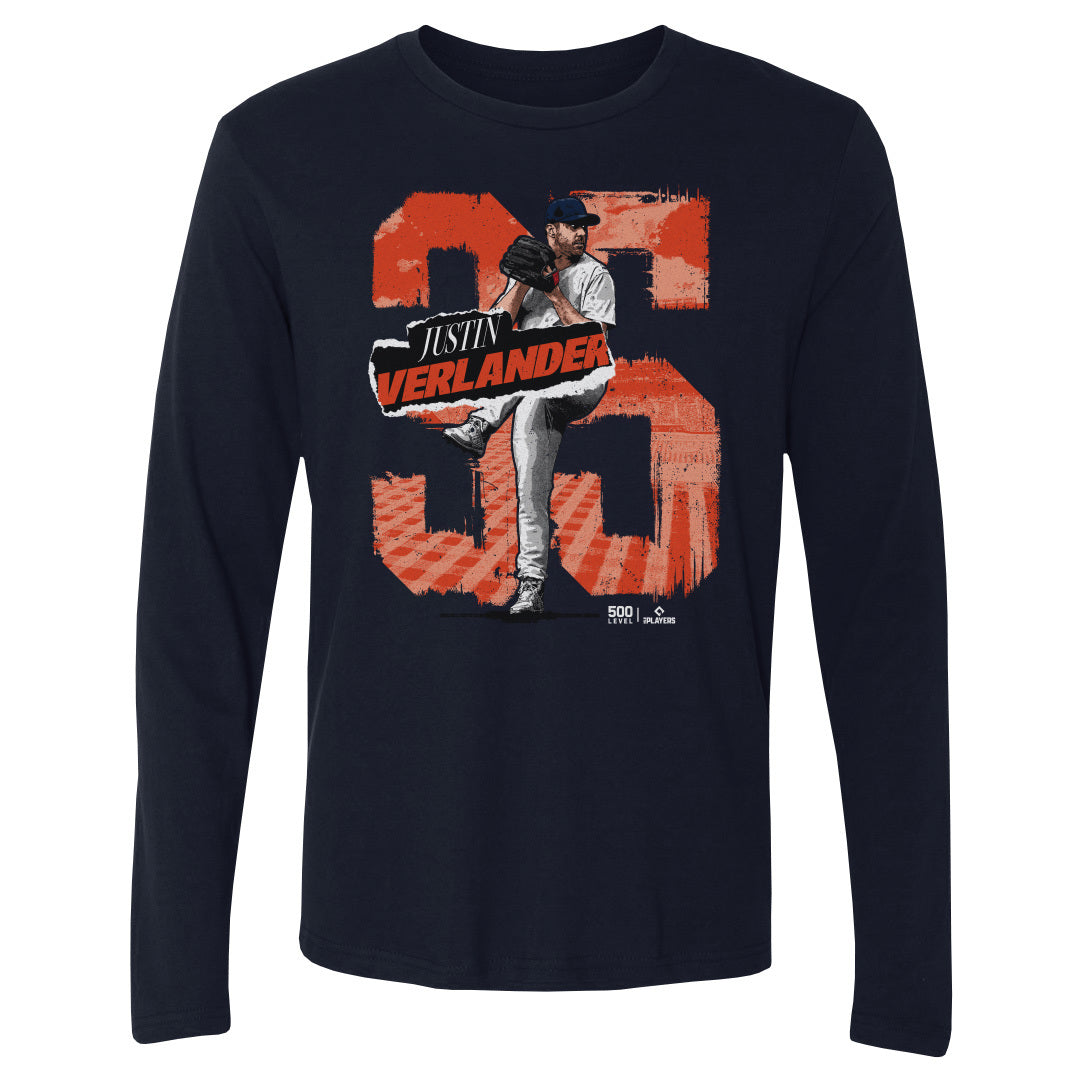 Justin Verlander Men's Long Sleeve T-Shirt | 500 LEVEL