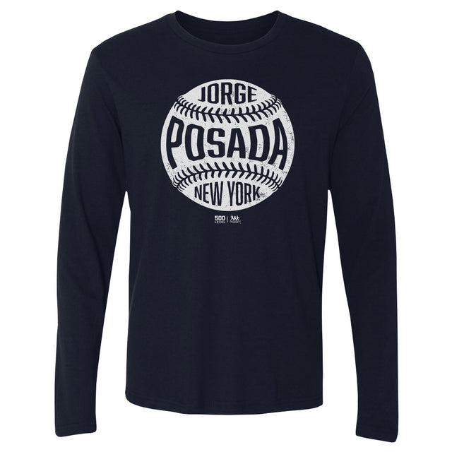 Jorge Posada Men's Long Sleeve T-Shirt | 500 LEVEL