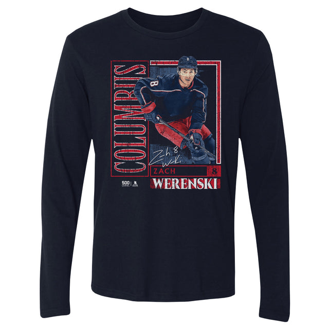 Zach Werenski Men's Long Sleeve T-Shirt | 500 LEVEL