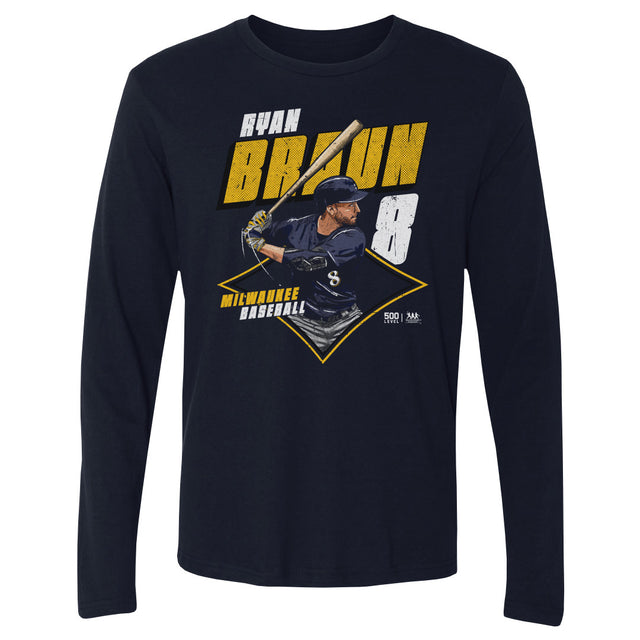 Ryan Braun Men's Long Sleeve T-Shirt | 500 LEVEL