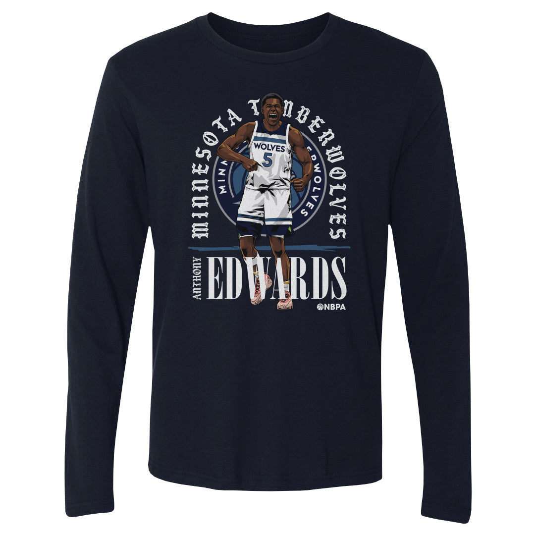 Anthony Edwards Men's Long Sleeve T-Shirt | 500 LEVEL