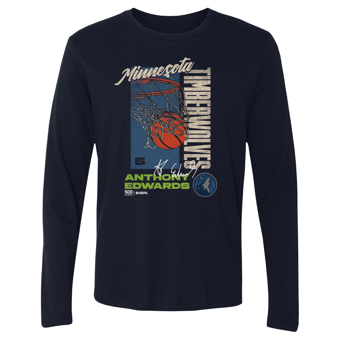 Anthony Edwards Men's Long Sleeve T-Shirt | 500 LEVEL