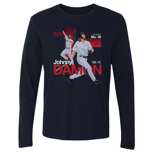 Johnny Damon Men's Long Sleeve T-Shirt | 500 LEVEL