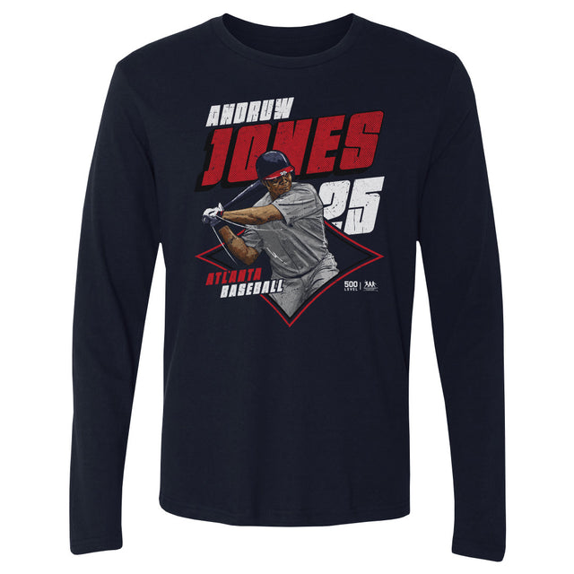 Andruw Jones Men's Long Sleeve T-Shirt | 500 LEVEL