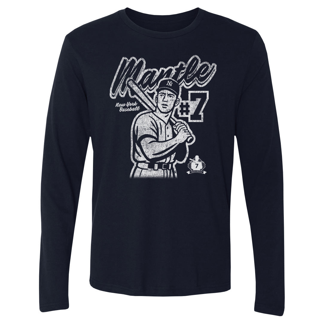 Mickey Mantle Men's Long Sleeve T-Shirt | 500 LEVEL