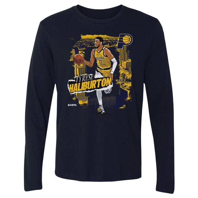 Tyrese Haliburton Men's Long Sleeve T-Shirt | 500 LEVEL
