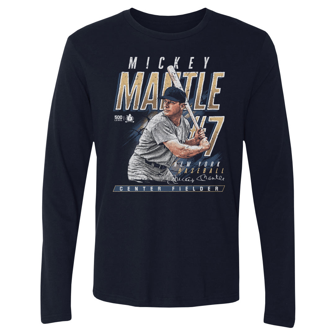 Mickey Mantle Men's Long Sleeve T-Shirt | 500 LEVEL
