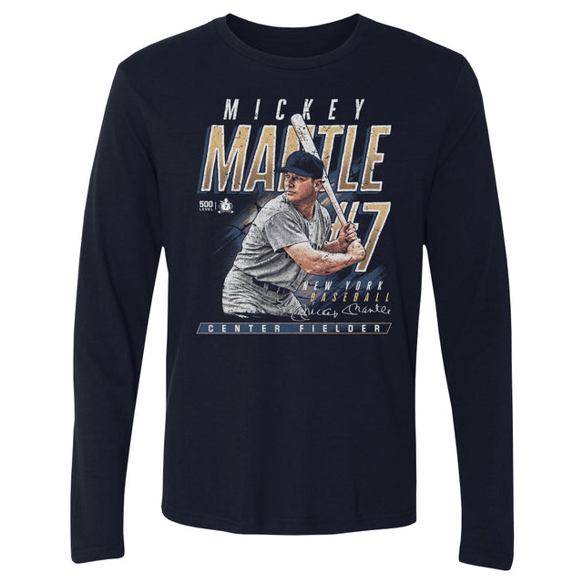 Mickey Mantle Men's Long Sleeve T-Shirt | 500 LEVEL