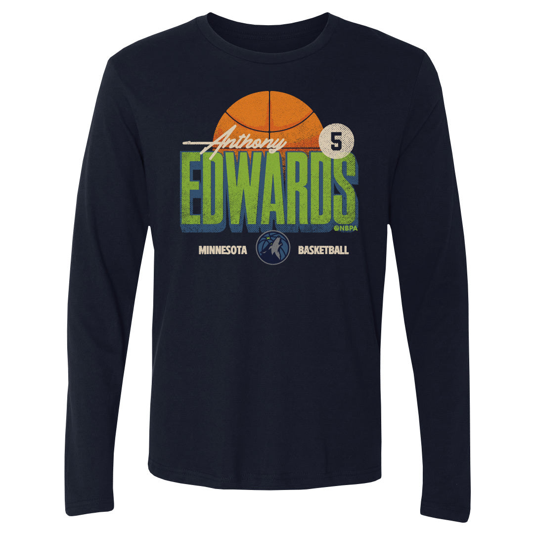 Anthony Edwards Men's Long Sleeve T-Shirt | 500 LEVEL
