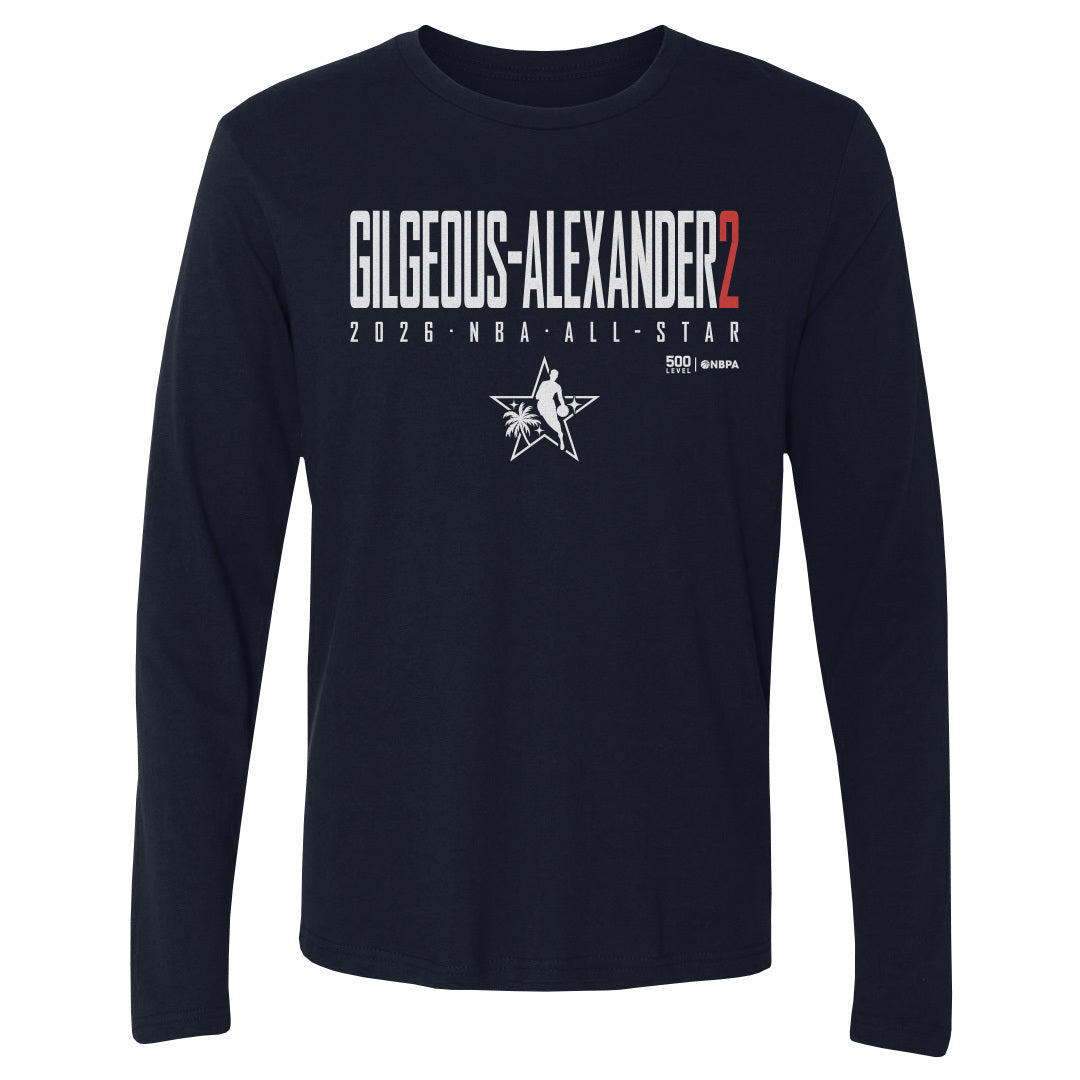 Shai Gilgeous-Alexander Men's Long Sleeve T-Shirt | 500 LEVEL