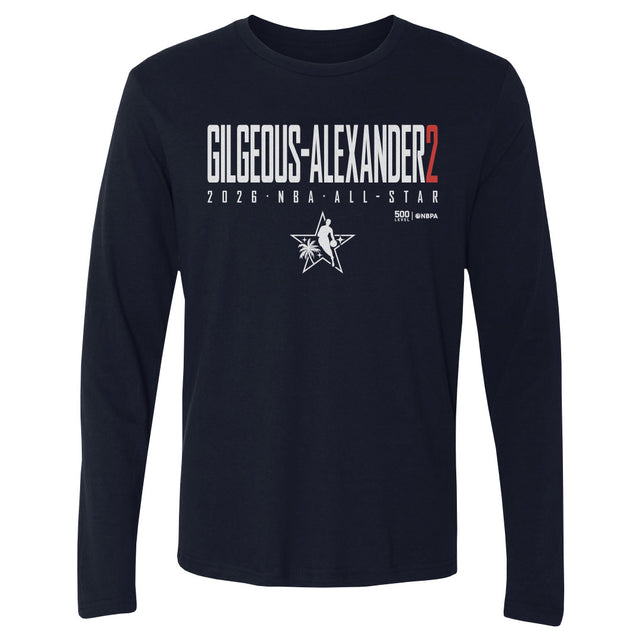 Shai Gilgeous-Alexander Men's Long Sleeve T-Shirt | 500 LEVEL