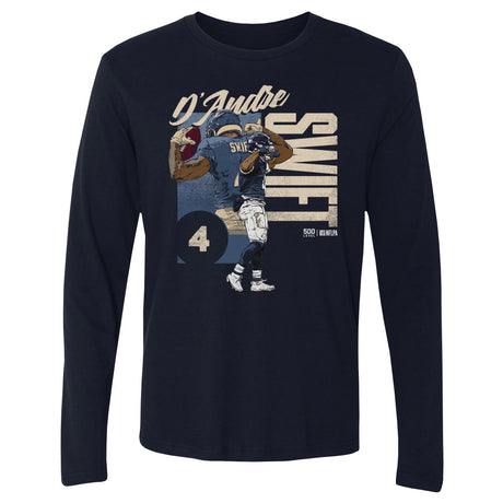D'Andre Swift Men's Long Sleeve T-Shirt | 500 LEVEL