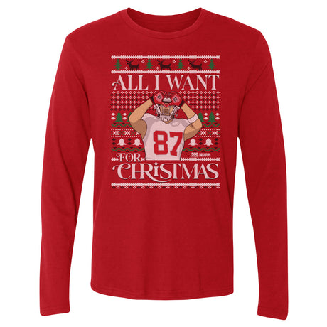 Travis Kelce Men's Long Sleeve T-Shirt | 500 LEVEL