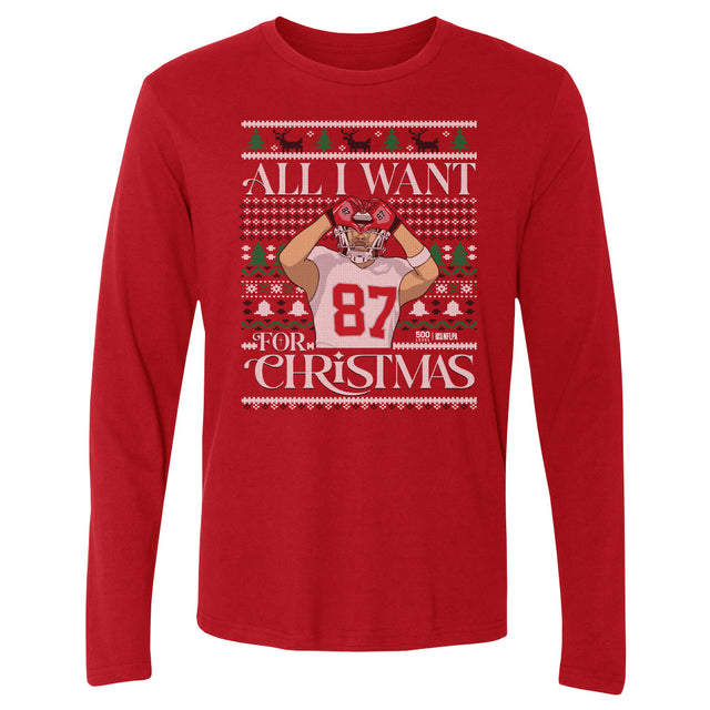 Travis Kelce Men's Long Sleeve T-Shirt | 500 LEVEL