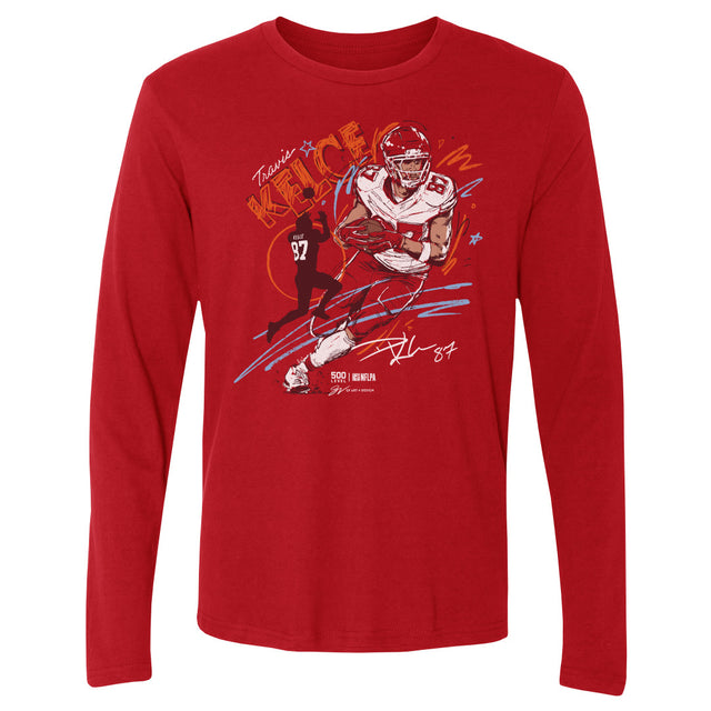 Travis Kelce Men's Long Sleeve T-Shirt | 500 LEVEL