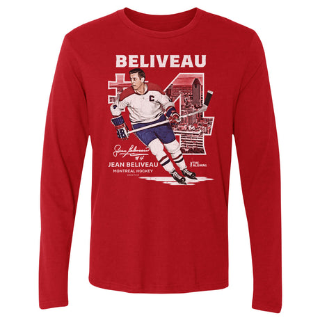 Jean Beliveau Men's Long Sleeve T-Shirt | 500 LEVEL