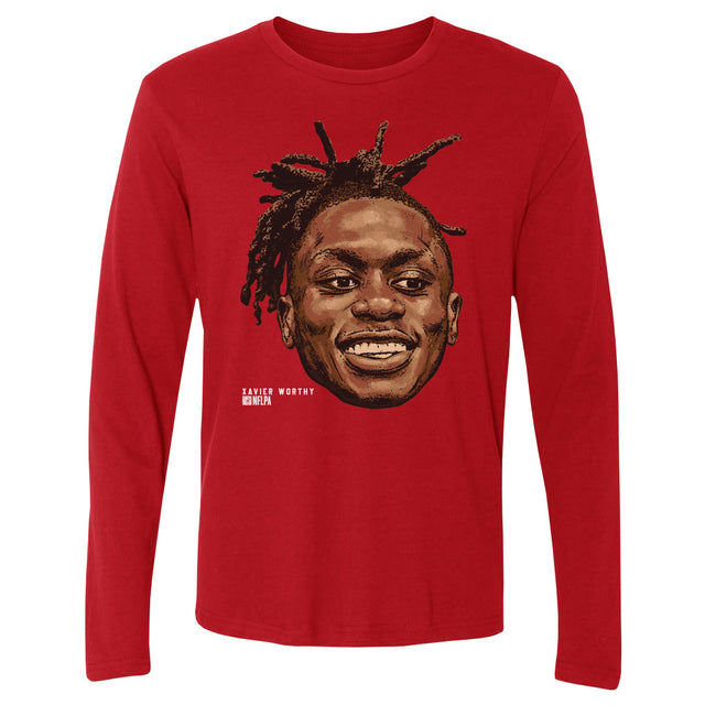 Xavier Worthy Men's Long Sleeve T-Shirt | 500 LEVEL