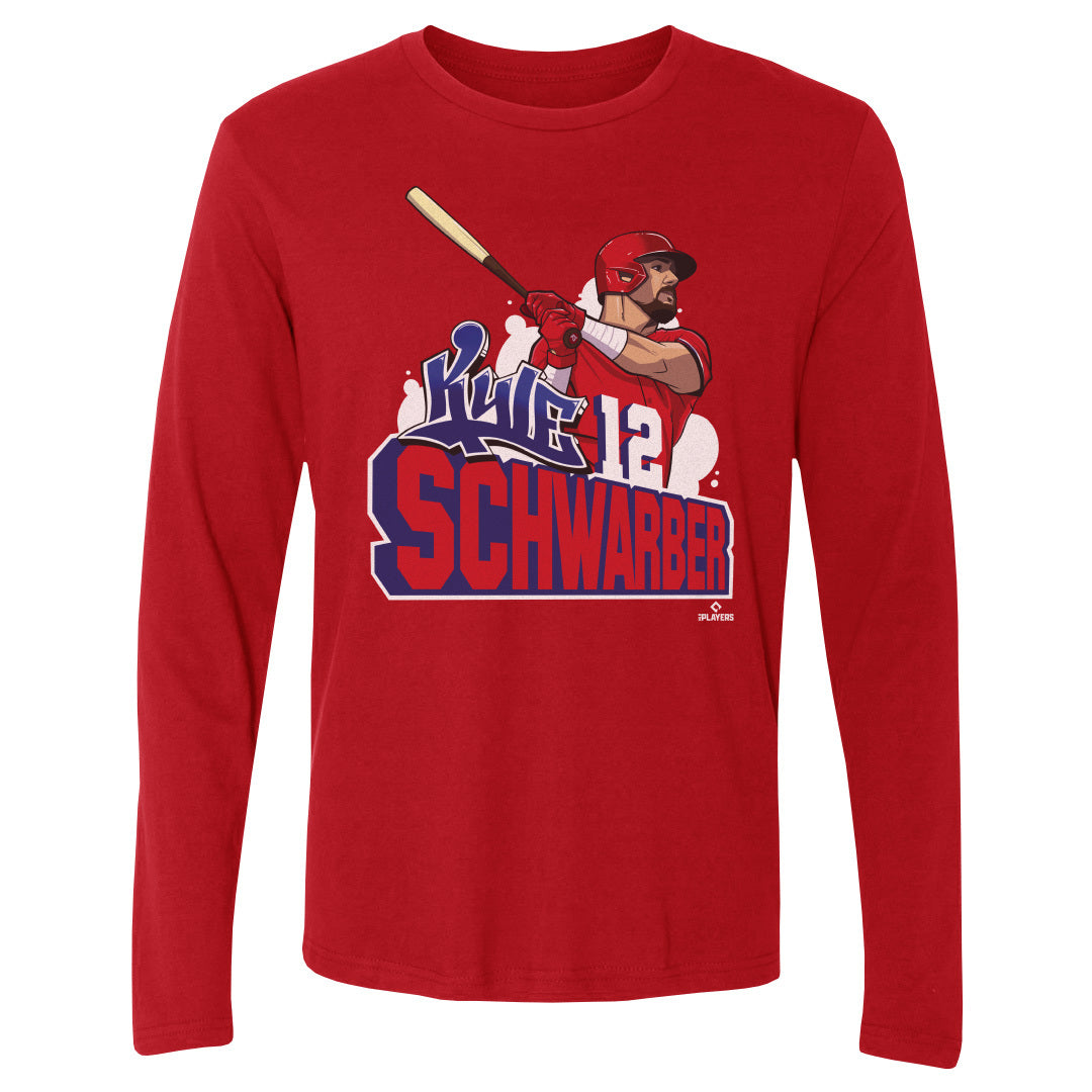 Kyle Schwarber Men's Long Sleeve T-Shirt | 500 LEVEL