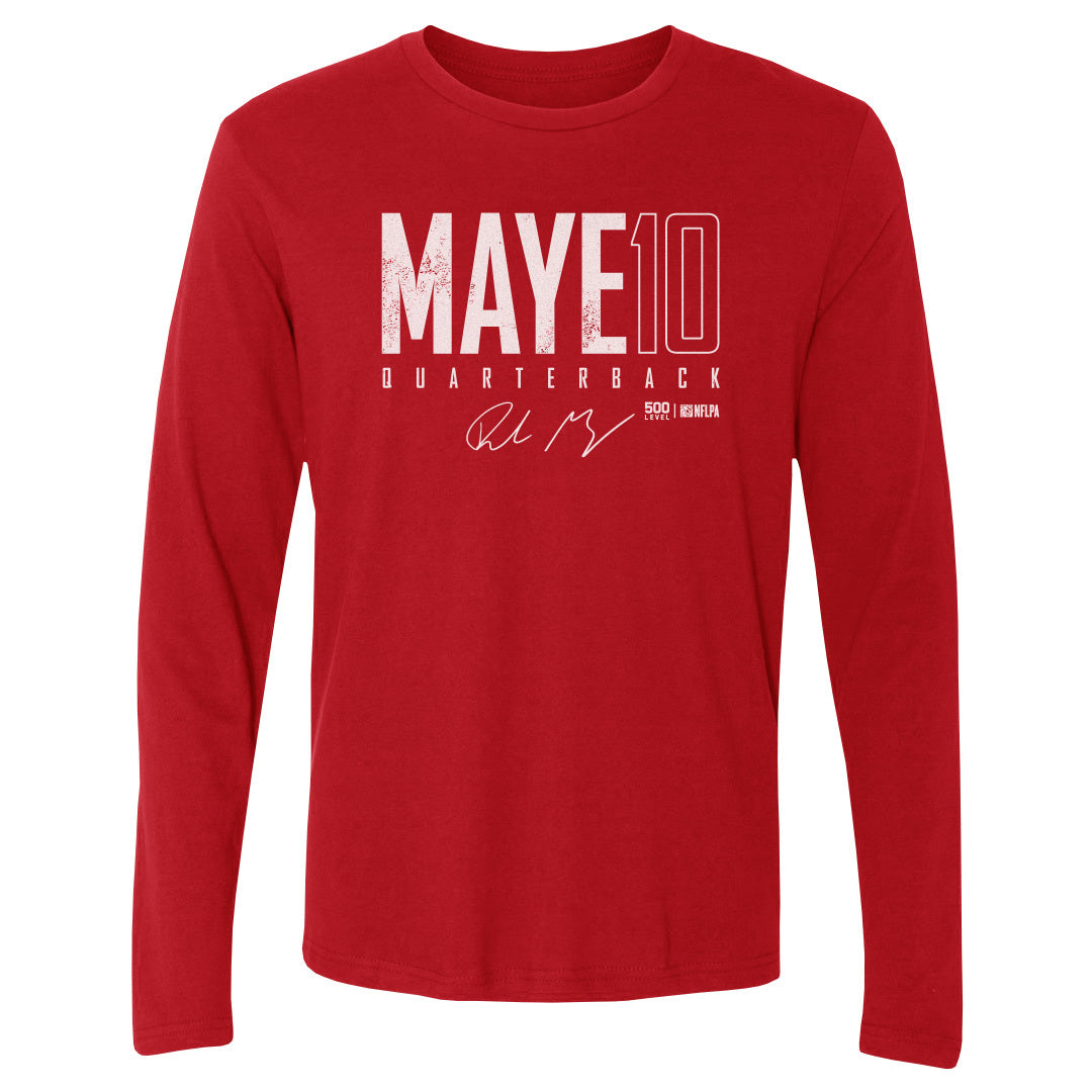 Drake Maye Men's Long Sleeve T-Shirt | 500 LEVEL