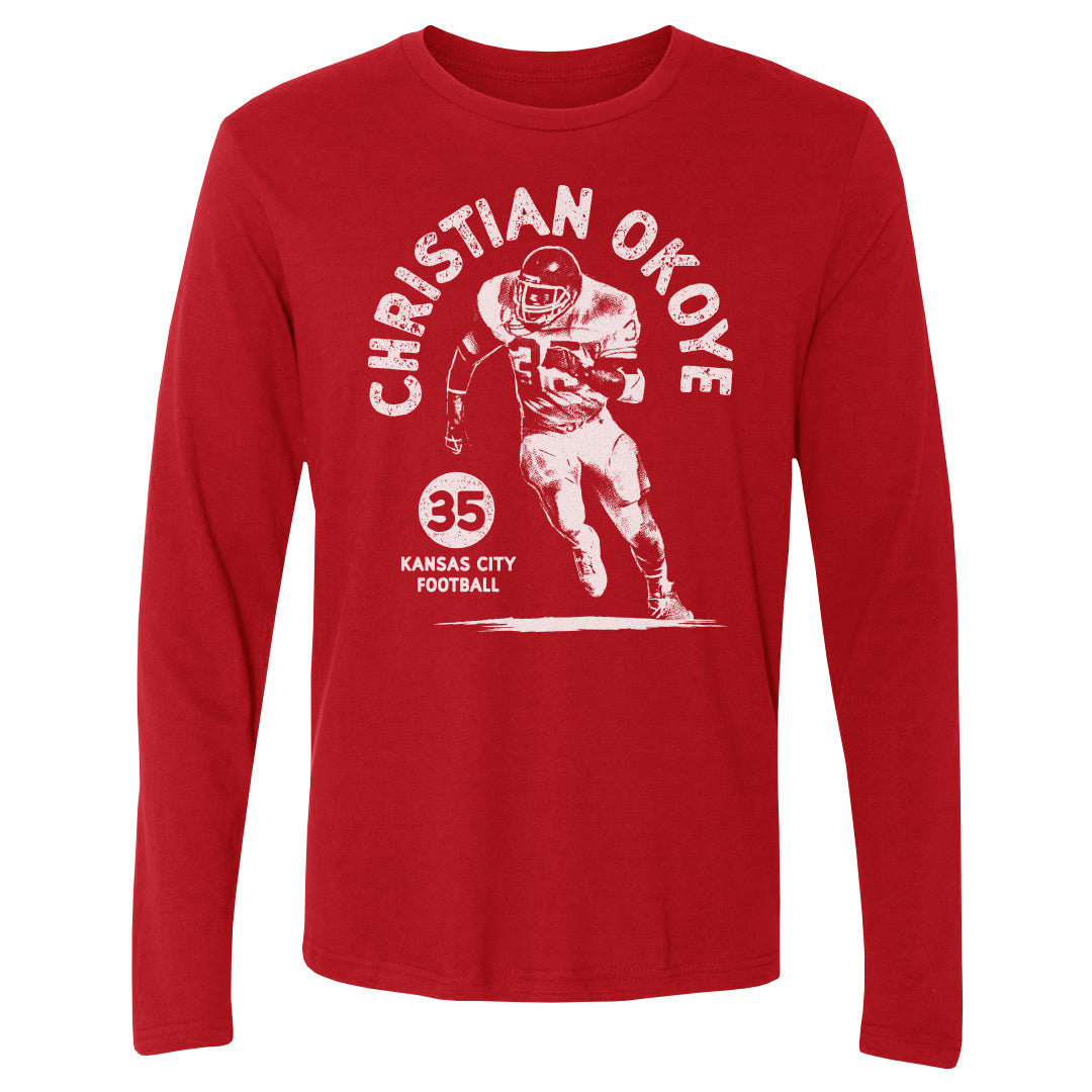 Christian Okoye Men's Long Sleeve T-Shirt | 500 LEVEL