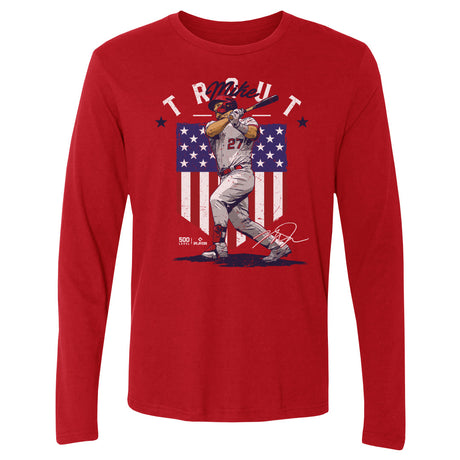 Mike Trout Men's Long Sleeve T-Shirt | 500 LEVEL