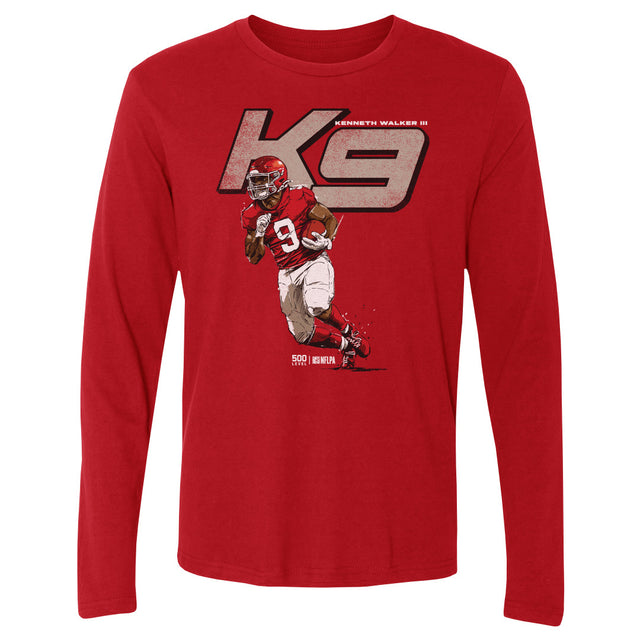 Kenneth Walker III Men's Long Sleeve T-Shirt | 500 LEVEL