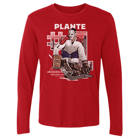 Jacques Plante Men's Long Sleeve T-Shirt | 500 LEVEL