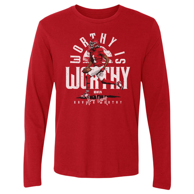 Xavier Worthy Men's Long Sleeve T-Shirt | 500 LEVEL