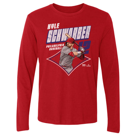 Kyle Schwarber Men's Long Sleeve T-Shirt | 500 LEVEL