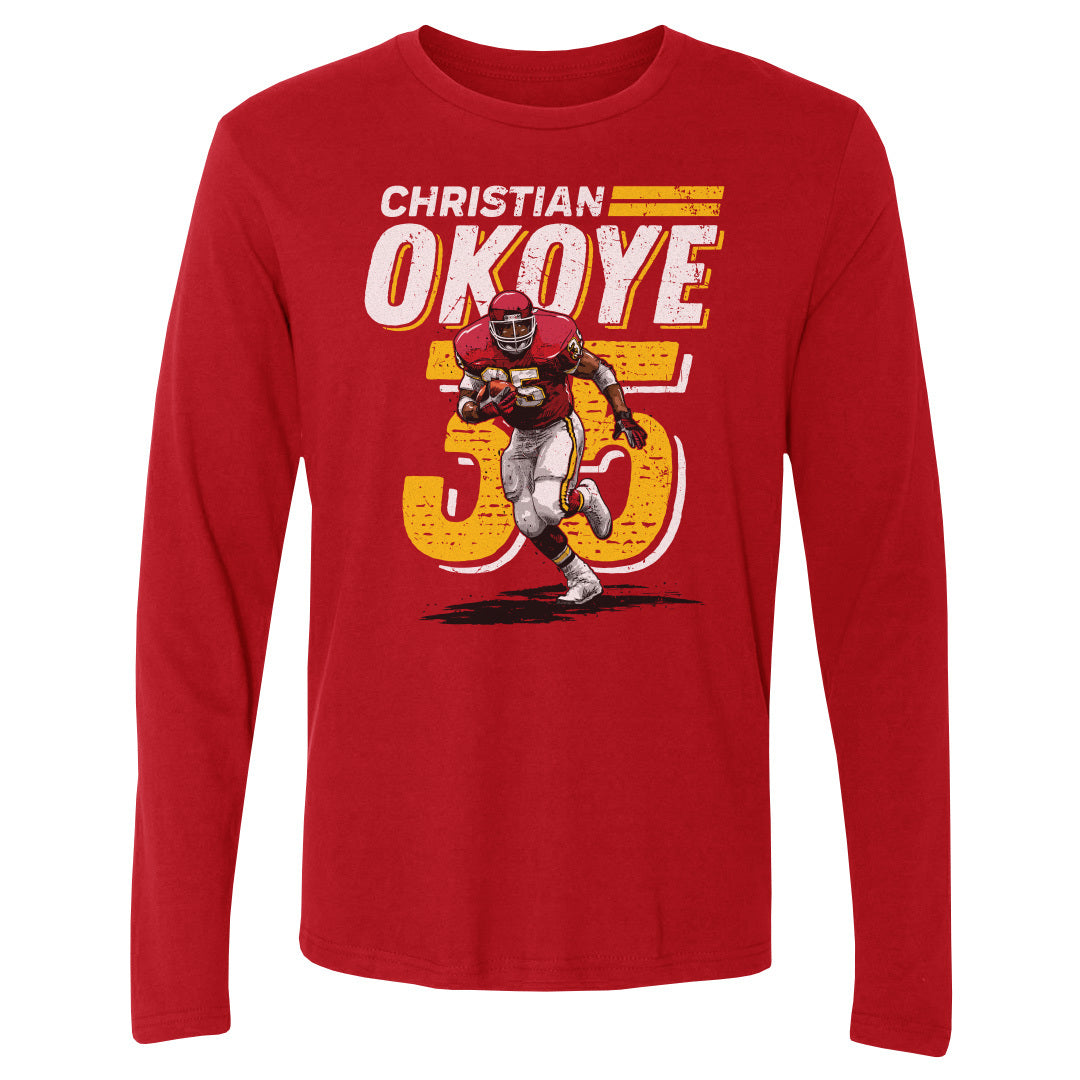 Christian Okoye Men's Long Sleeve T-Shirt | 500 LEVEL