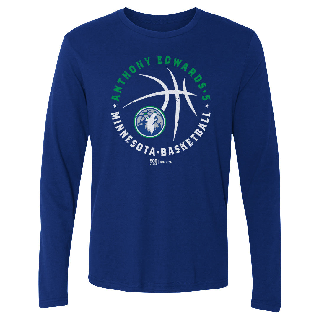 Anthony Edwards Men's Long Sleeve T-Shirt | 500 LEVEL