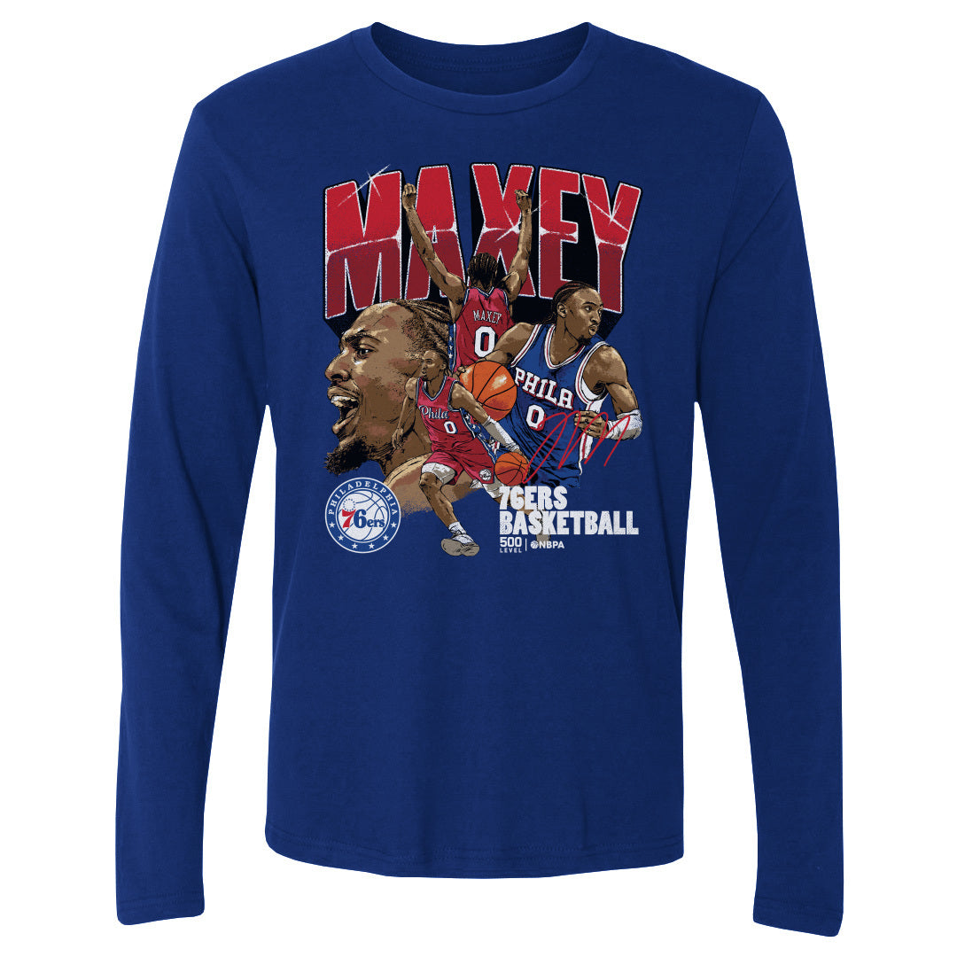 Tyrese Maxey Men's Long Sleeve T-Shirt | 500 LEVEL