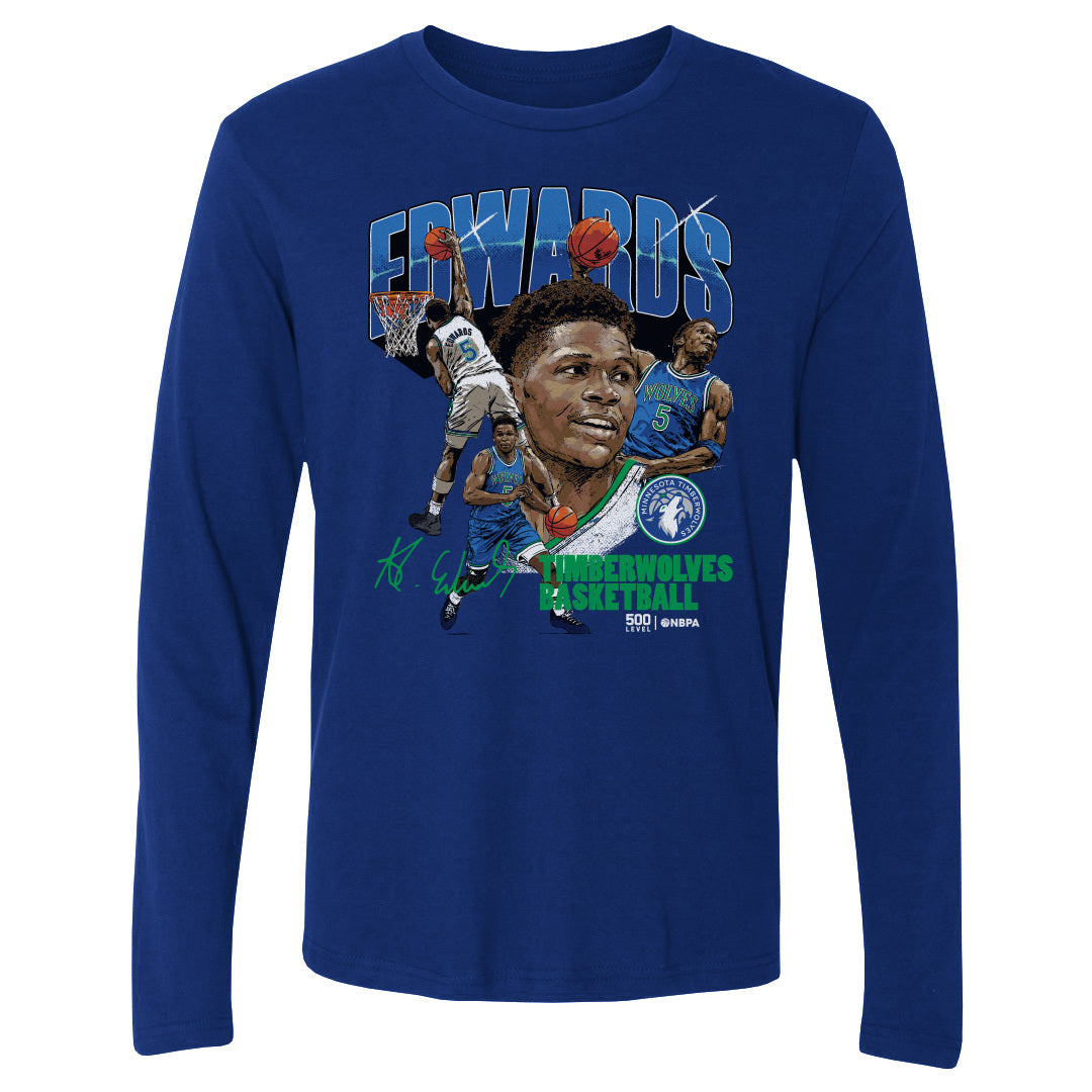 Anthony Edwards Men's Long Sleeve T-Shirt | 500 LEVEL