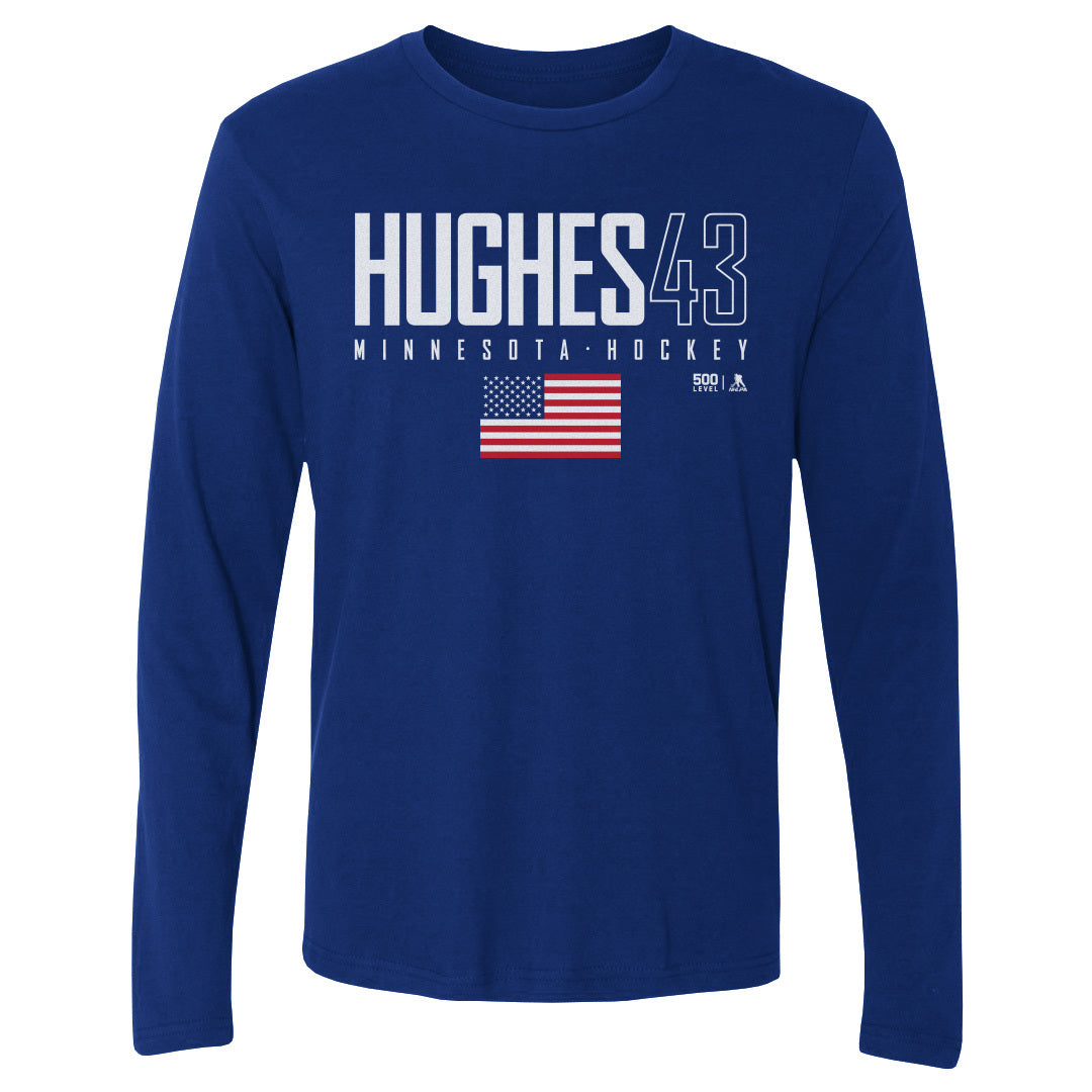 Quinn Hughes Men's Long Sleeve T-Shirt | 500 LEVEL