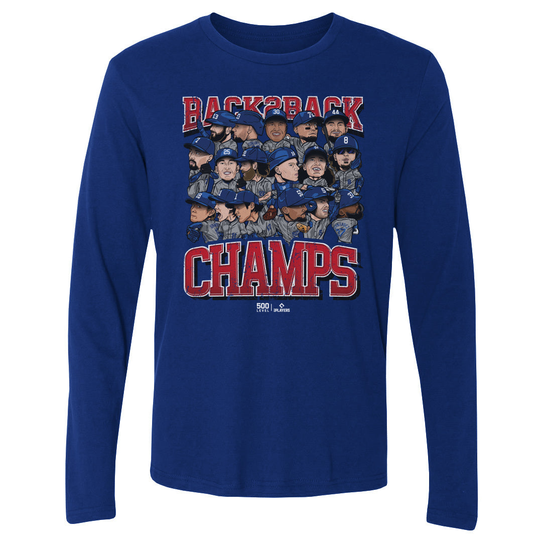 Los Angeles D Baseball Men's Long Sleeve T-Shirt | 500 LEVEL