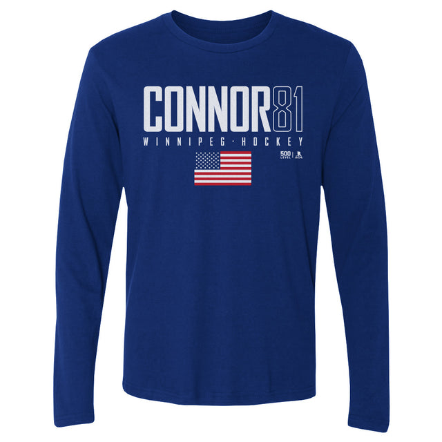 Kyle Connor Men's Long Sleeve T-Shirt | 500 LEVEL