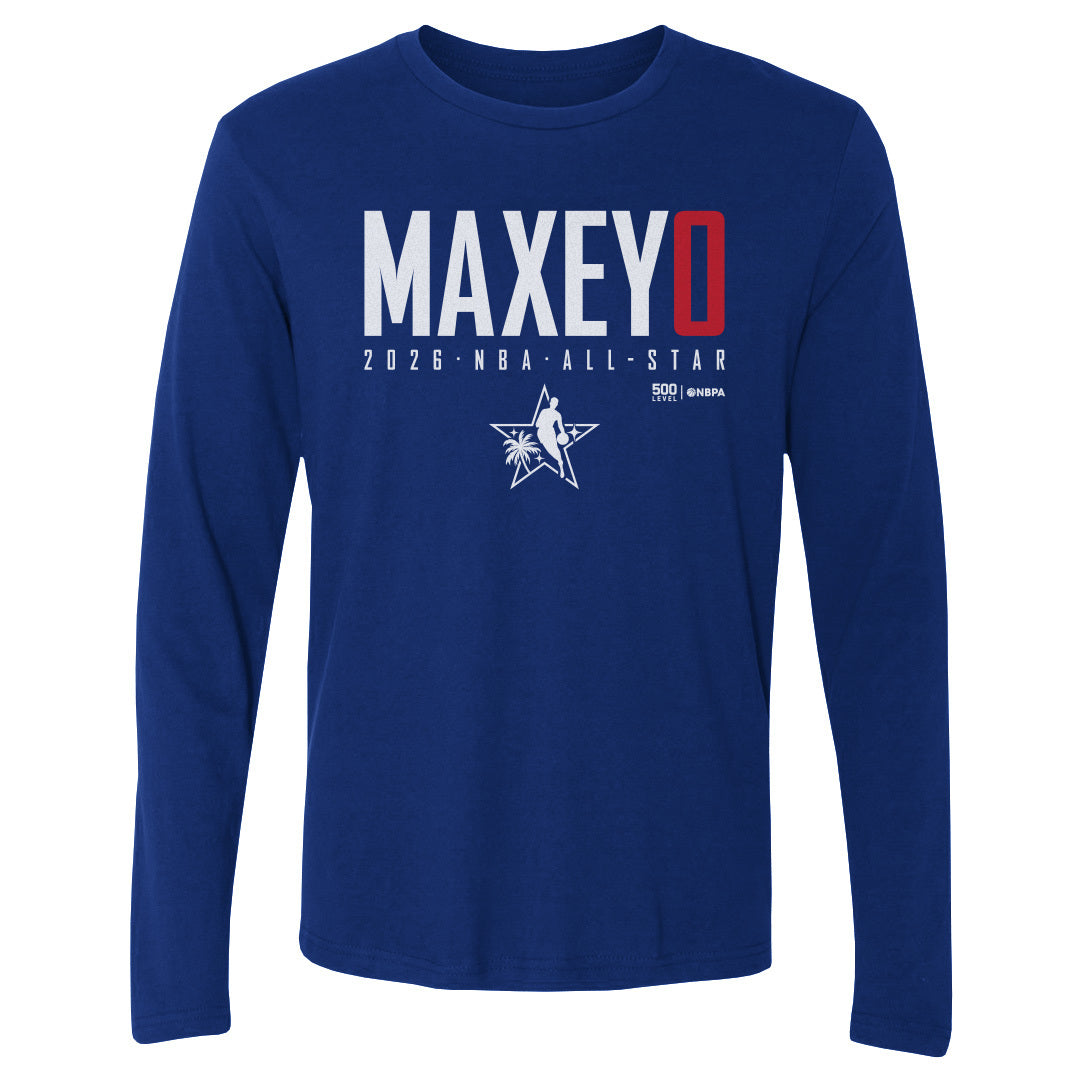 Tyrese Maxey Men's Long Sleeve T-Shirt | 500 LEVEL