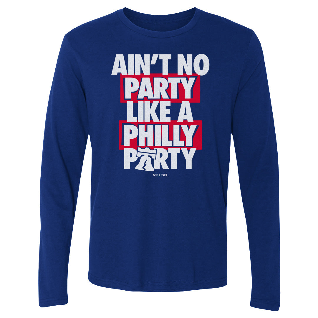 Philadelphia Basketball Men's Long Sleeve T-Shirt | 500 LEVEL