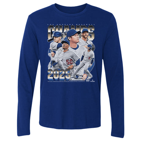 Los Angeles D Baseball Men's Long Sleeve T-Shirt | 500 LEVEL