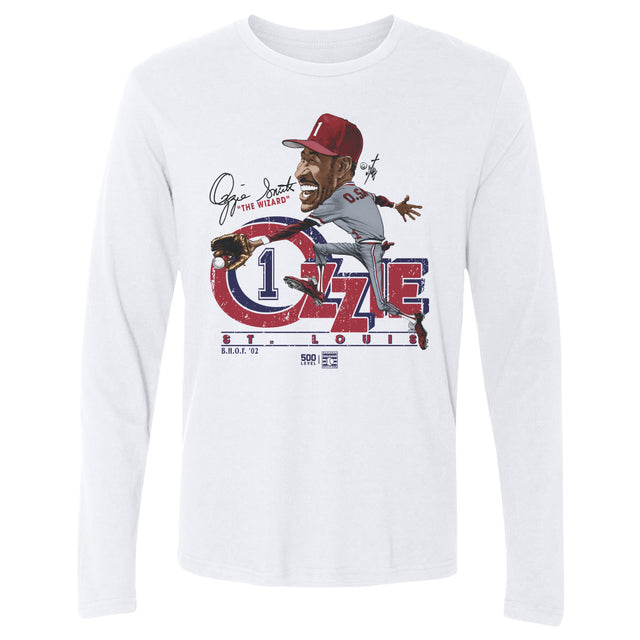 Ozzie Smith Men's Long Sleeve T-Shirt | 500 LEVEL