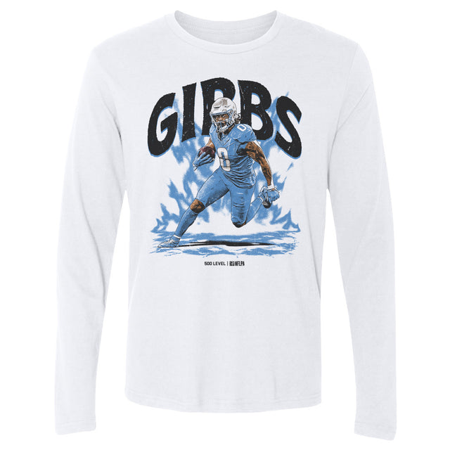 Jahmyr Gibbs Men's Long Sleeve T-Shirt | 500 LEVEL