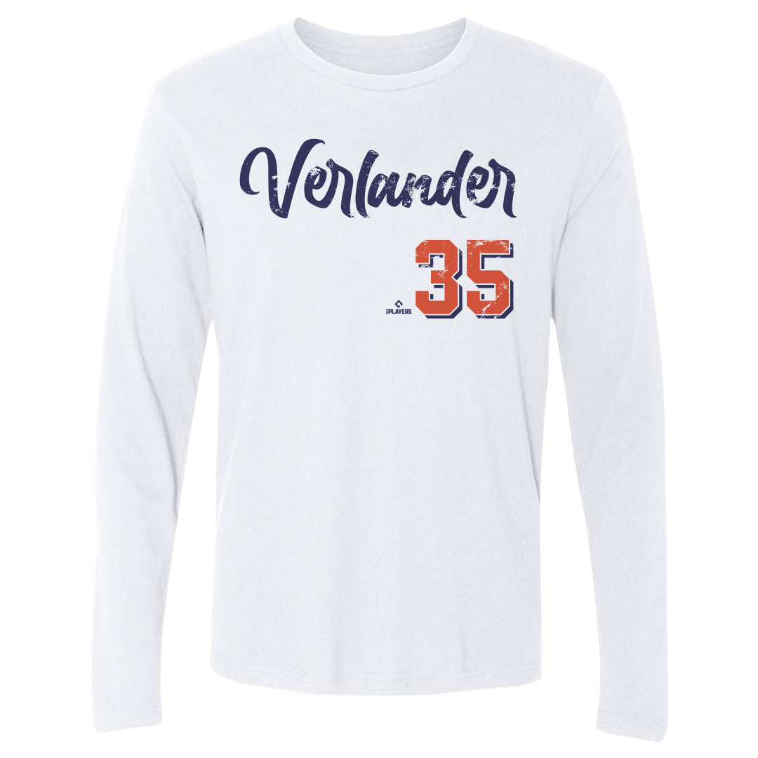 Justin Verlander Men&#39;s Long Sleeve T-Shirt | 500 LEVEL