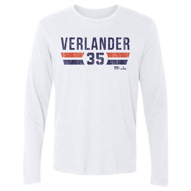 Justin Verlander Men's Long Sleeve T-Shirt | 500 LEVEL