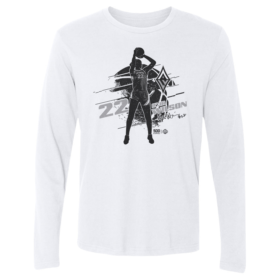 A'ja Wilson Men's Long Sleeve T-Shirt | 500 LEVEL