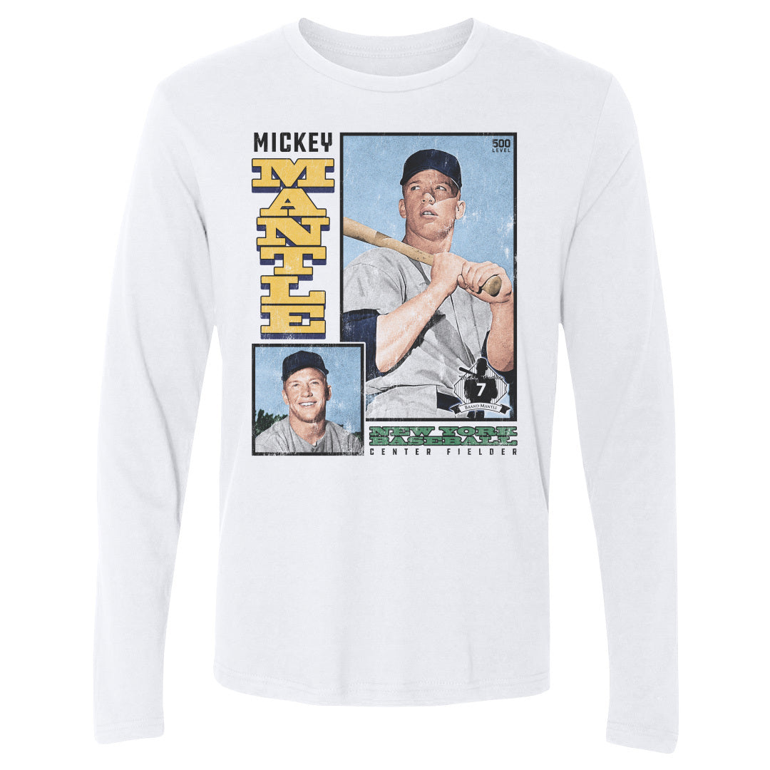 Mickey Mantle Men's Long Sleeve T-Shirt | 500 LEVEL