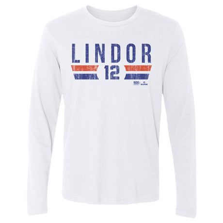 Francisco Lindor Men's Long Sleeve T-Shirt | 500 LEVEL