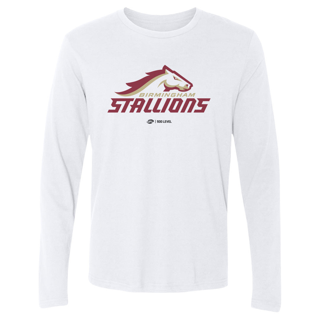 Birmingham Stallions Men's Long Sleeve T-Shirt | 500 LEVEL