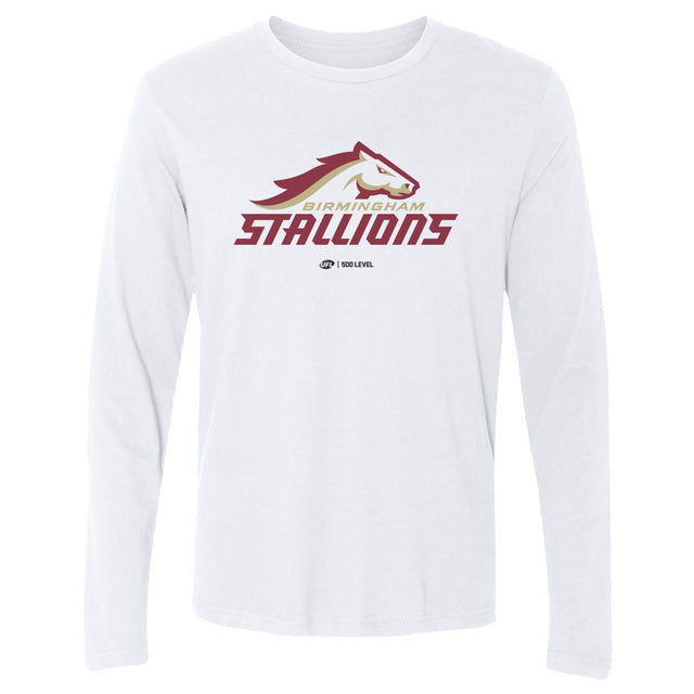 Birmingham Stallions Men's Long Sleeve T-Shirt | 500 LEVEL