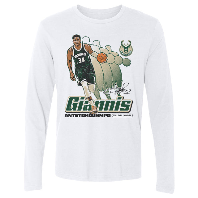 Giannis Antetokounmpo Men's Long Sleeve T-Shirt | 500 LEVEL